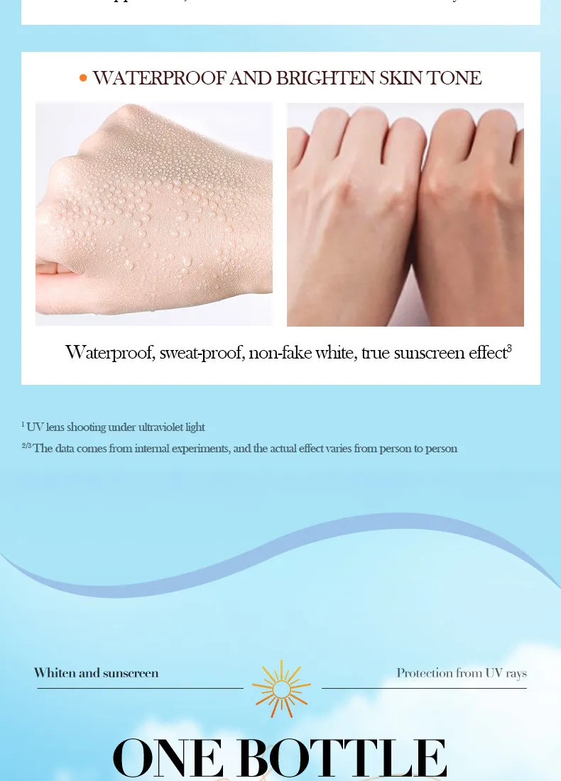 Sunscreen Whitening Serum 50ml Non-Greasy - SADOER 18 whitening sunscreen serum SPU770902330208 8228